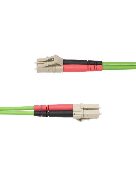 Cable de Fibra Óptica LC a LC (UPC) OM5 Multimodo 5m - Latiguillo de Fibra Dúplex 50/125µm LOMMF Tipo Cremallera VCSEL 40G/100G